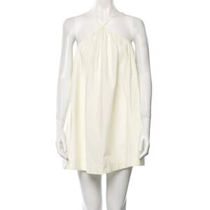 NWT Bondi Born Sardinia Mini Dress Pearl XS 100% Japanese Cotton Halterneck Tent